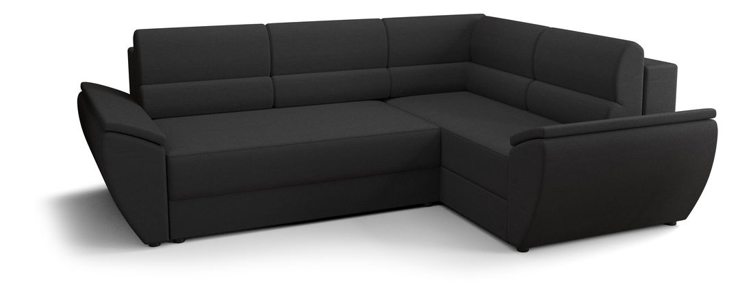 Rohová sedací souprava Radiant Plus (černá) (P)