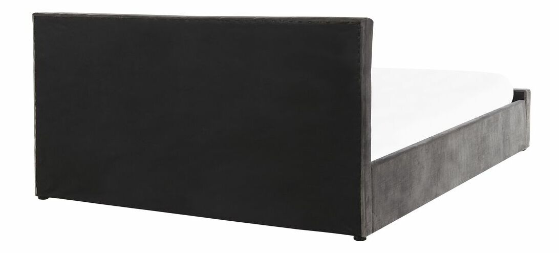 Manželská postel 180 cm AMESIA (šedá) (s roštem a úl. prostorem)