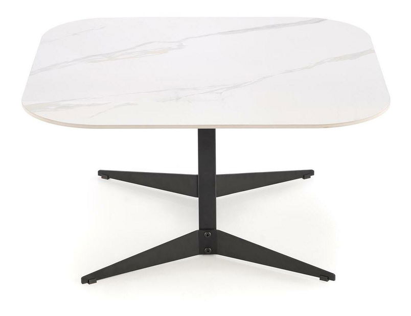 Konferenční stolek Bora (bílý mramor + černá)