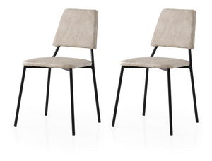 Set 2 ks. jídelních židlí Limeta (ecru černá)