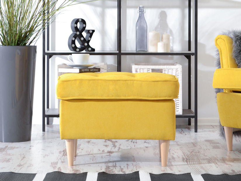 Taburetka Muriera (žlutá + buk)