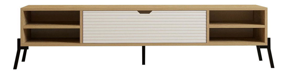 TV stolek/skříňka Motosu (dub safírový + bílá)