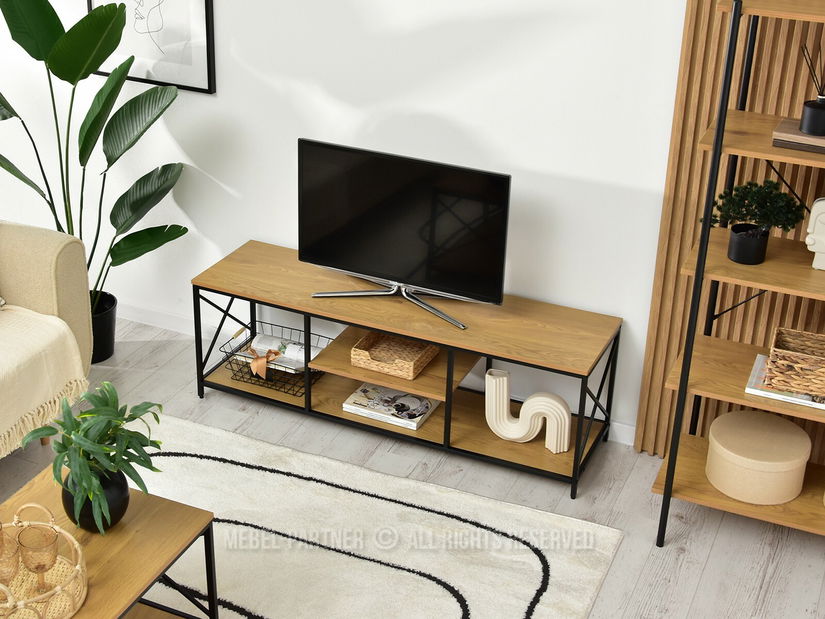 TV stolek/skříňka Jukky Stol Rtv (dub + černá)