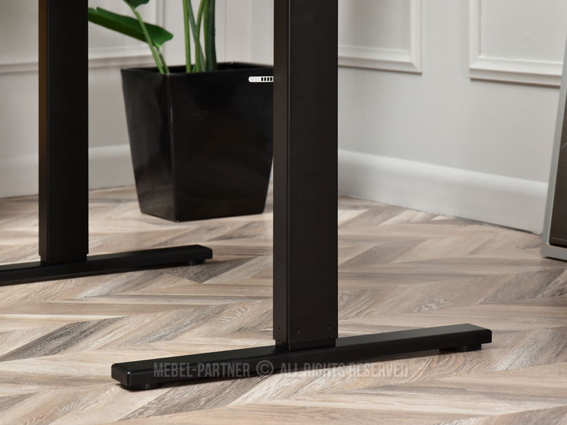 PC stolek Osto 120 (dub černý + bílá)