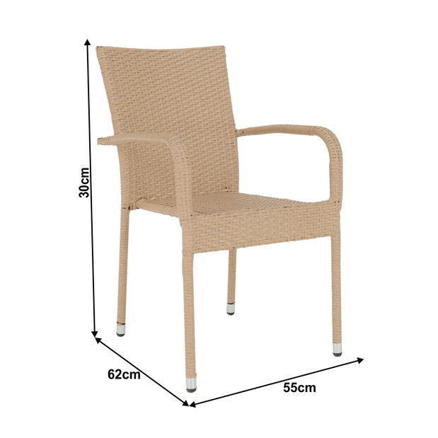 Zahradní židle Vinata (svetlě hnědá)