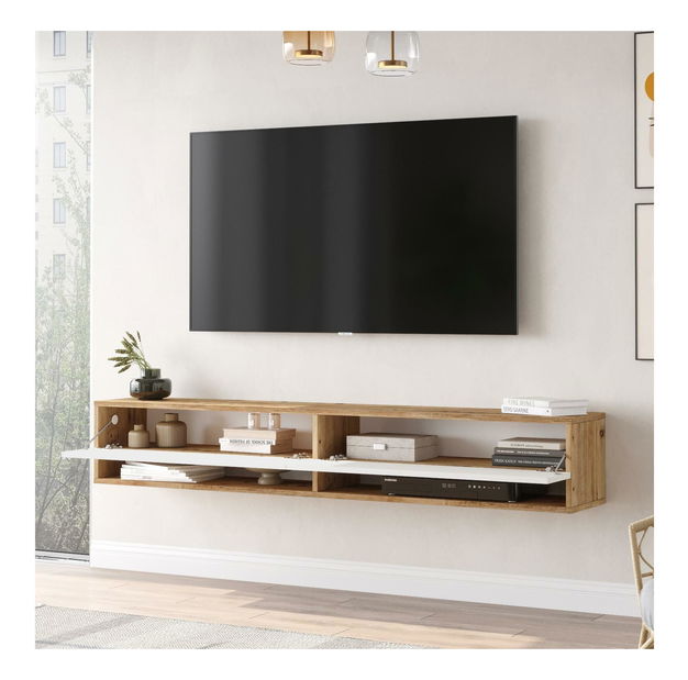  TV stolek/skříňka France 9 (borovice atlantická + bílá)