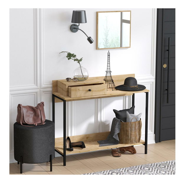 Předsíňová sestava Aliex 1 (dub safírový) (se zrcadlem)