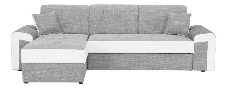 Rohová sedací souprava Pinia (šedá + bílá) (L)