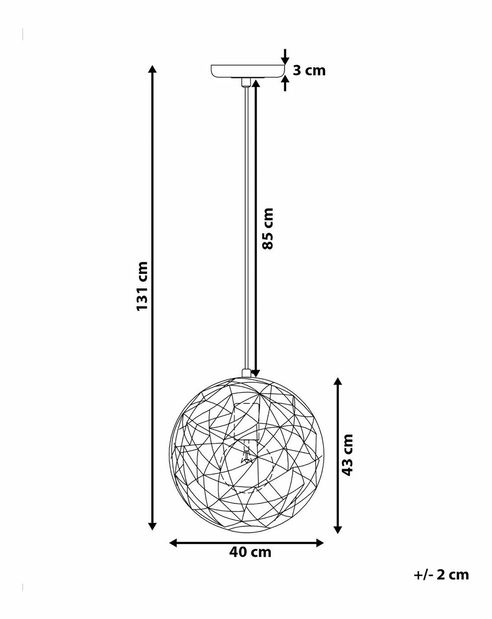 Závěsná lampa Lemay (černá)