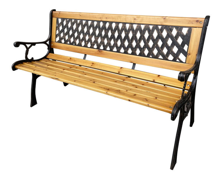 Zahradní lavička Marja (hnědá + přírodní dřevo)