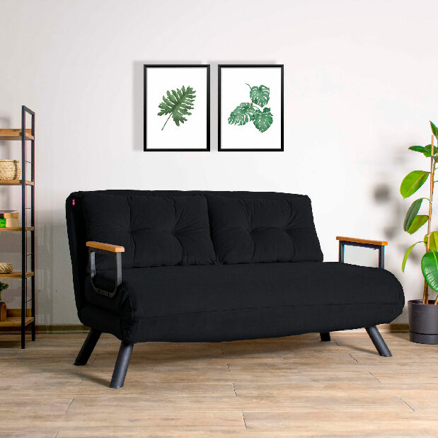 Sedačka futon Sandy (černá)