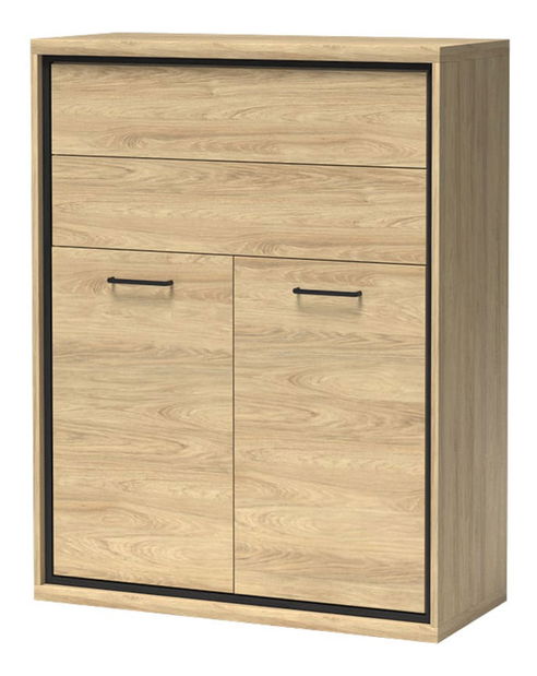 Komoda Milley 06 (s LED osvětlením) (hikora)