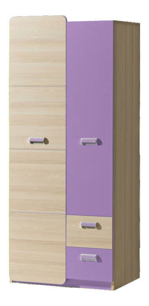 Šatní skříň Lavendon L1 (fialová)