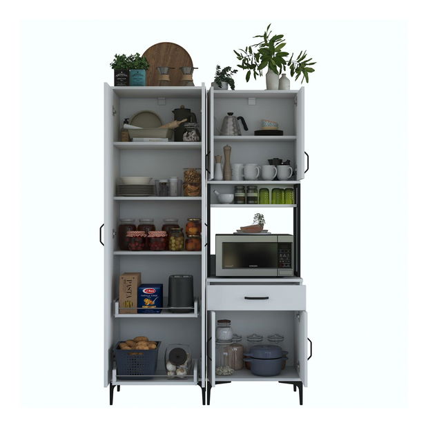 Set kuchyňských skříněk Jenaretta 20 (bílá + černá)