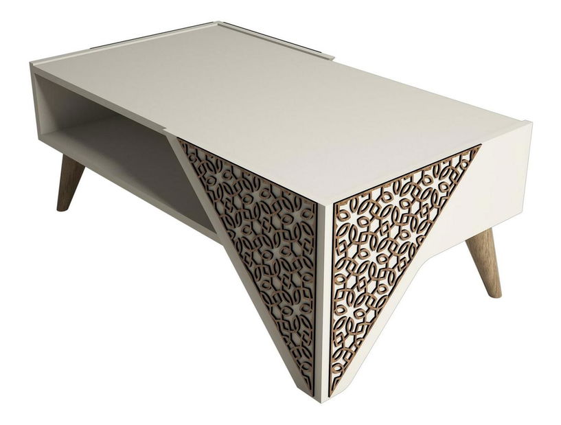 Konferenční stolek Berny (krémová)