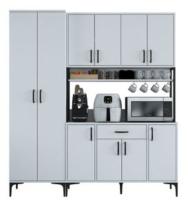 Set kuchyňských skříněk Jenaretta 33 (bílá + černá)