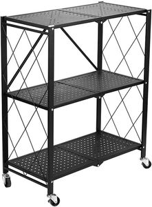 Kuchyňský regál na kolečkách Ricos 1 (černá)