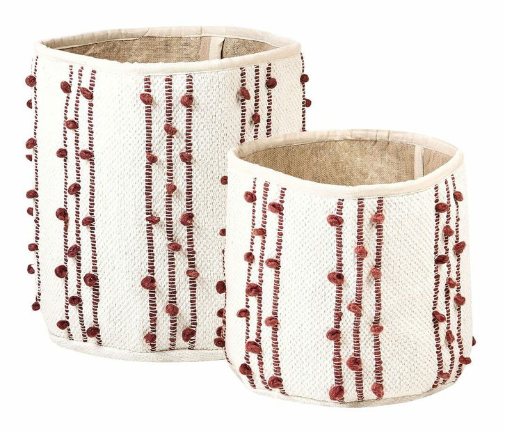 Set 2 ks úložných košů Kheza (béžová)