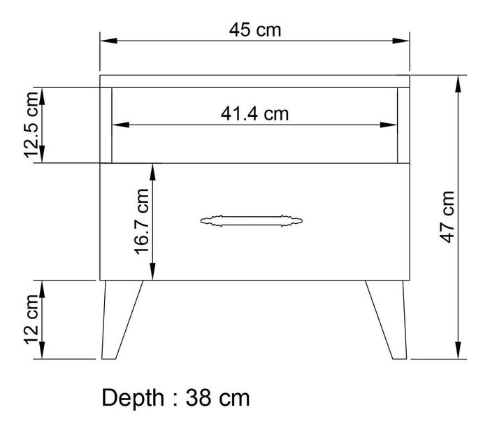 Noční stolek Larissa 501 (bílá) *bazar