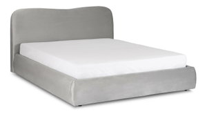 Manželská postel 140 cm Batalos (šedá) (s roštem) (s úl. prostorem)