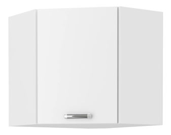 Rohová horní kuchyňská skříňka Oran 58 x 58 GN 60 1F (bílá)