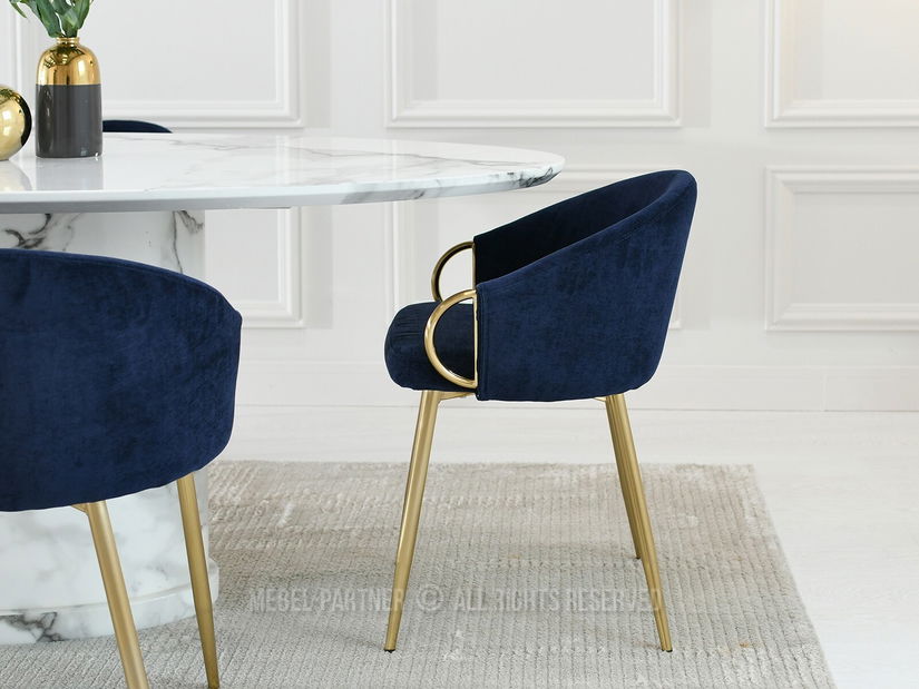 Židle Carma K (námořická modrá + zlatá)
