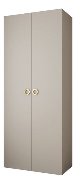 Šatní skříň 100 cm Carmela 40-1 (kašmír + zlatá)