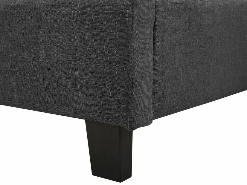 Manželská postel 160 cm ROLLA (s roštem) (tmavě šedá)