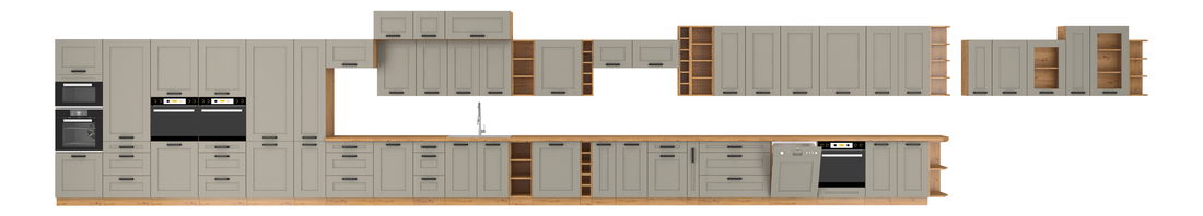 Dvířka na vestavnou myčku nádobí Lucid ZM 596 x 713 (dub artisan + claygrey) *výprodej