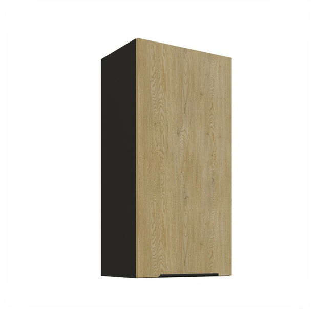 Horní kuchyňská skříňka Carminia 45 G-90 1F (dub cremona + černá)