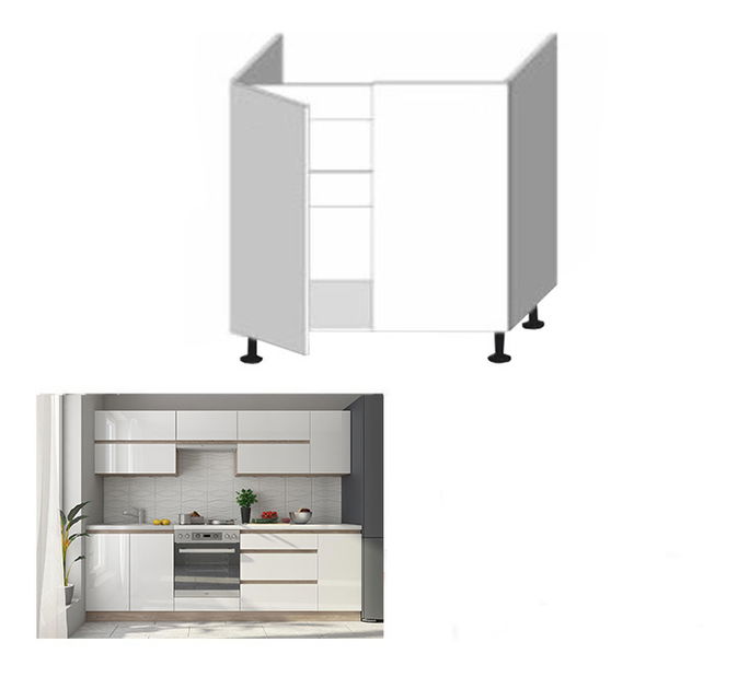 Dolní kuchyňská skříňka D80 ZL Lilouse (bílá + dub sonoma) *výprodej