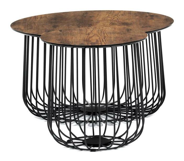 Set 2 konferenčních stolků Adelantarla (old style wood)