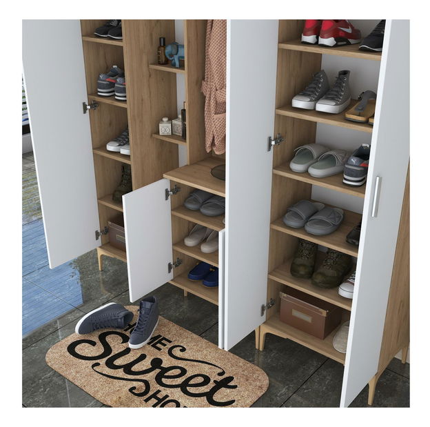 Předsíň Emily 31 (se zrcadlem) (ořech + bílá)