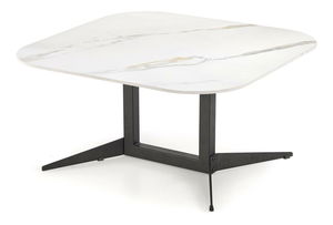 Konferenční stolek Bora (bílý mramor + černá)