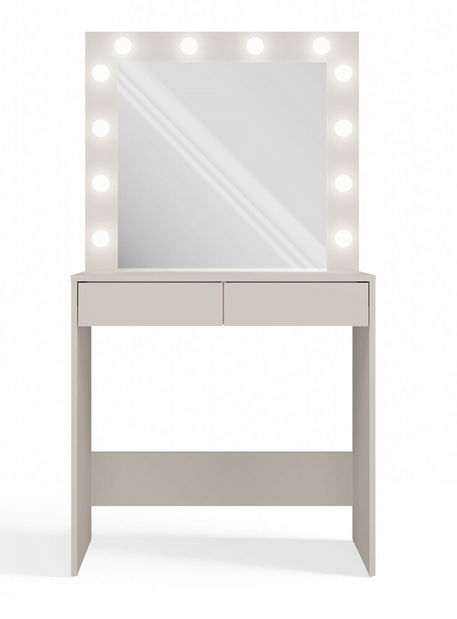 Toaletní stolek Micras 1 (kašmír) (se zrcadlem) (s LED osvětlením)