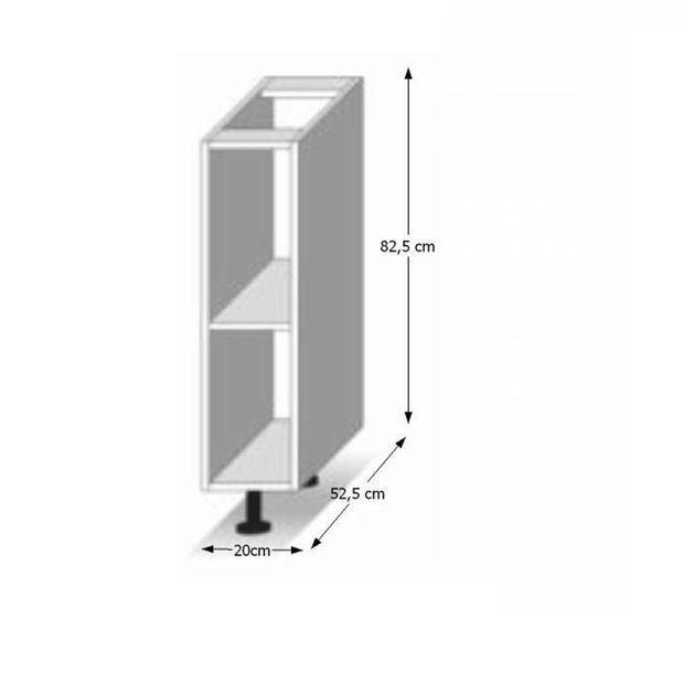 Dolní kuchyňský regál Lilouse D20