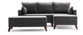 Rozkládací pohovka Bellina Mini (antracit) (P)