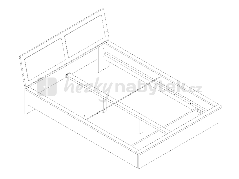 Manželská postel 140 cm Carla