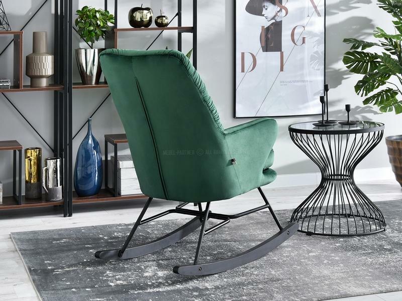 Křeslo Lusil (zelená + černá)