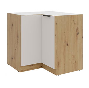 Rohová dolní kuchyňská skříňka Sayla 90x90 DN 2F BB (kašmír + dub artisan)