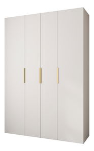 Šatní skříň 170 cm Carmela 40-4 (bílá + zlatá)
