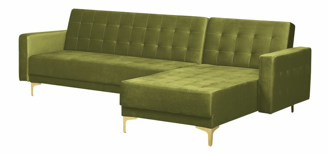 Rohová sedací souprava Aberde (zelená) (L)