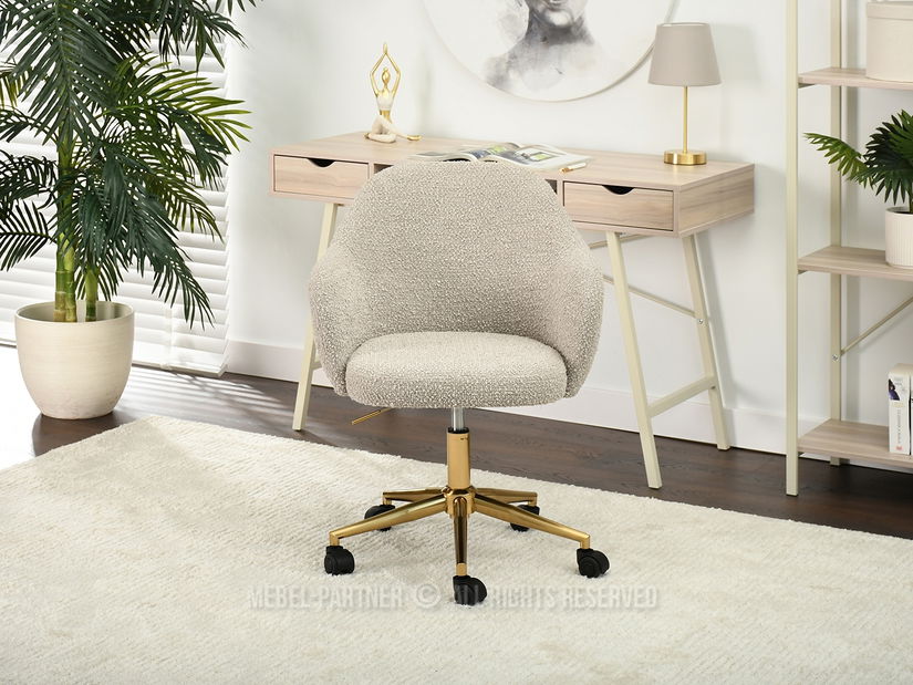 Křeslo Lolo (béžová + zlatá)