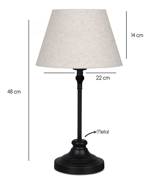 Stolní lampa Kanteroppa 1 (krémová + černá)