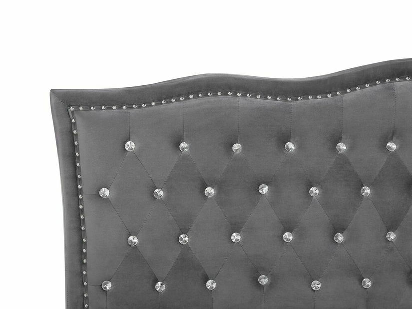 Manželská postel 180 cm MATH (s roštem) (tmavě šedá)