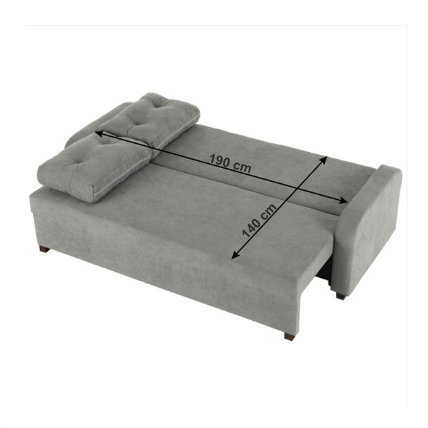 Rozkládací pohovka Porta (šedá)