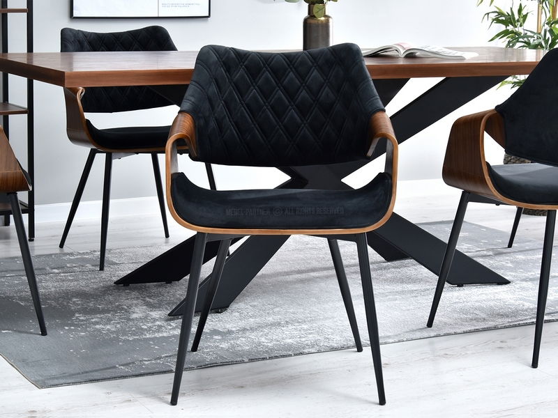 Židle Rolf K (ořech tmavý + černá)