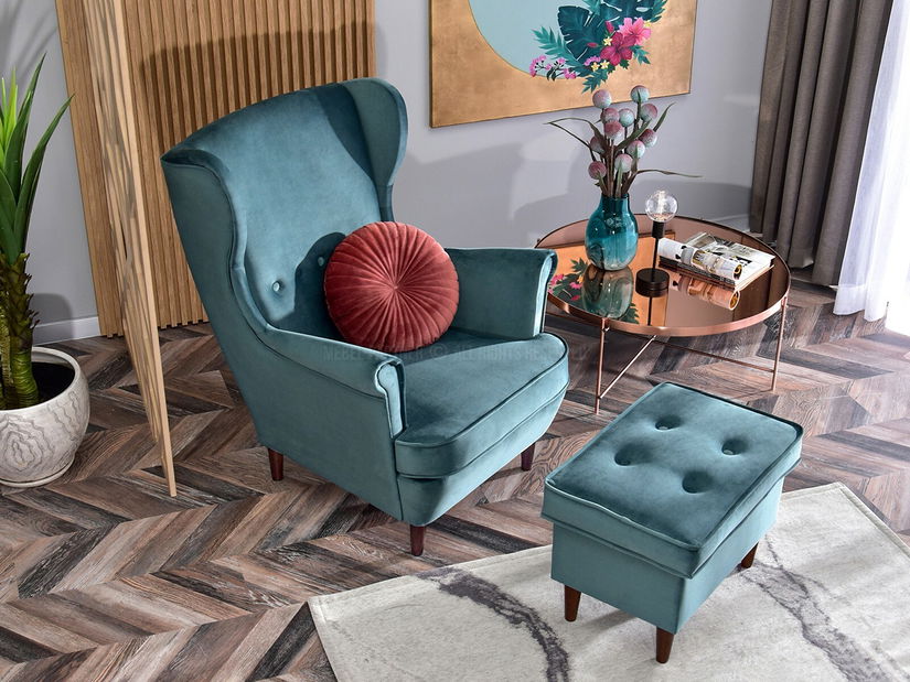 Křeslo ušák Margis (bílá)