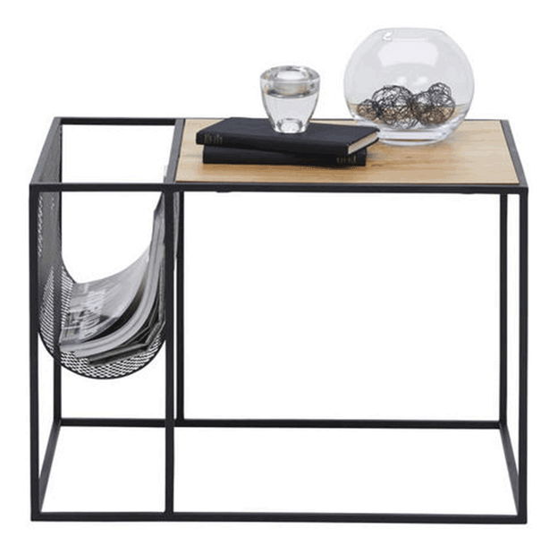 Příruční stolek Kobell (černá + dub)