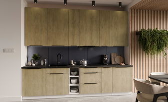 Kuchyně 300 cm Carminia 4 (dub cremona + bílá)